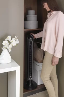 Rowenta VU 6670 F0 Turmventilator Schwarz/silber -Rowenta 13e83628e00d35b9097ee1ef943c86ae