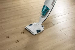 Rowenta Bodendampfreiniger Clean & Steam Revolution RY7757 | 2 In 1 Reingung | Verdampfer Für ätherische Öle | Alle Bodenarten | Anti-Kalk-Kartusche | Weiß/Blau -Rowenta 30c5d0e6bcd570121c7ea677cc37c4d5