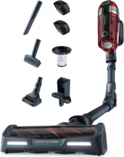 Rowenta X-Force Flex 11.60, Beutellos, Grau, Rot, Trocken, 82 DB, Akku, Lithium-Ion (Li-Ion)