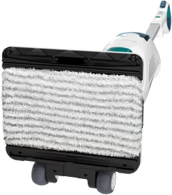 Rowenta Bodendampfreiniger Clean & Steam Revolution RY7757 | 2 In 1 Reingung | Verdampfer Für ätherische Öle | Alle Bodenarten | Anti-Kalk-Kartusche | Weiß/Blau -Rowenta 6d9cb5990560da7f3566282d85d3d876