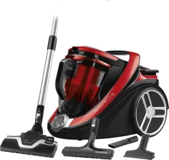 Rowenta RO7649 Silence Force Cyclonic Parkett | Beutelloser Staubsauger | Vacuum-Cleaner | Sehr Leise | 2,5L Staubvolumen | Tierhaar | Auto | Schwarz/Rot -Rowenta 8cc6a303bc4f396ad5f47749e7127b75