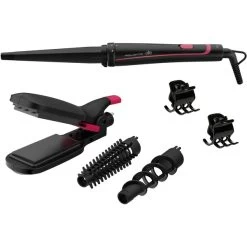 Rowenta Elite Infinite Looks 9-in-1 CF 4222, Multistyler (schwarz/pink)