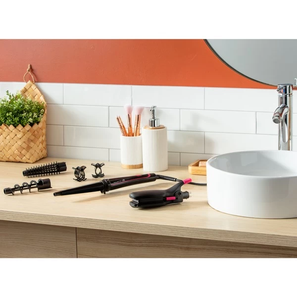 Rowenta Elite Infinite Looks 9-in-1 CF 4222, Multistyler (schwarz/pink) – Bild 8