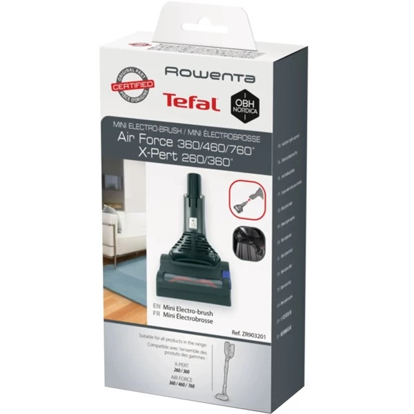 Rowenta Mini-Elektrobürste ZR903201, Für AIR FORCE / X-PERT, Staubsauger-Bürste (schwarz) 1 Rowenta Mini-Elektrobürste ZR903201, Für AIR FORCE / X-PERT, Staubsauger-Bürste (schwarz)