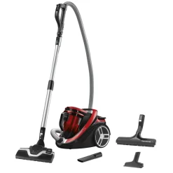 Rowenta RO7649 Silence Force Cyclonic Parkett | Beutelloser Staubsauger | Vacuum-Cleaner | Sehr Leise | 2,5L Staubvolumen | Tierhaar | Auto | Schwarz/Rot -Rowenta a4f0b3126262157eb2a820bdd874f366