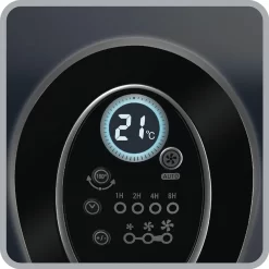 Rowenta VU 6670 F0 Turmventilator Schwarz/silber -Rowenta a80d41bf70ca8409ed59a63f8efdb1e9