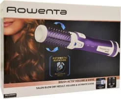 Rowenta CF9530 Rotierende Warmluftbürste Brush Activ Volume & Shine | Keramikbeschichtung | 3 Geschwindigkeitsstufen Und Kaltstufe | Violett -Rowenta c0e3d7dd249e997f69e430eb1433ba3c