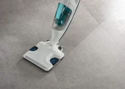 Rowenta Bodendampfreiniger Clean & Steam Revolution RY7757 | 2 In 1 Reingung | Verdampfer Für ätherische Öle | Alle Bodenarten | Anti-Kalk-Kartusche | Weiß/Blau -Rowenta c51062501eff45dc07c822f6d0e0953a