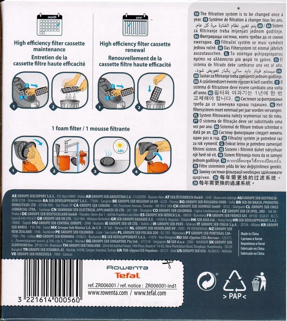 Rowenta ZR006001 FilterSet Für RO6941EA, RO6963EA, RO6984EA X-Trem Power Stabsauger 9 Rowenta ZR006001 FilterSet Für RO6941EA, RO6963EA, RO6984EA X-Trem Power Stabsauger – Bild 9